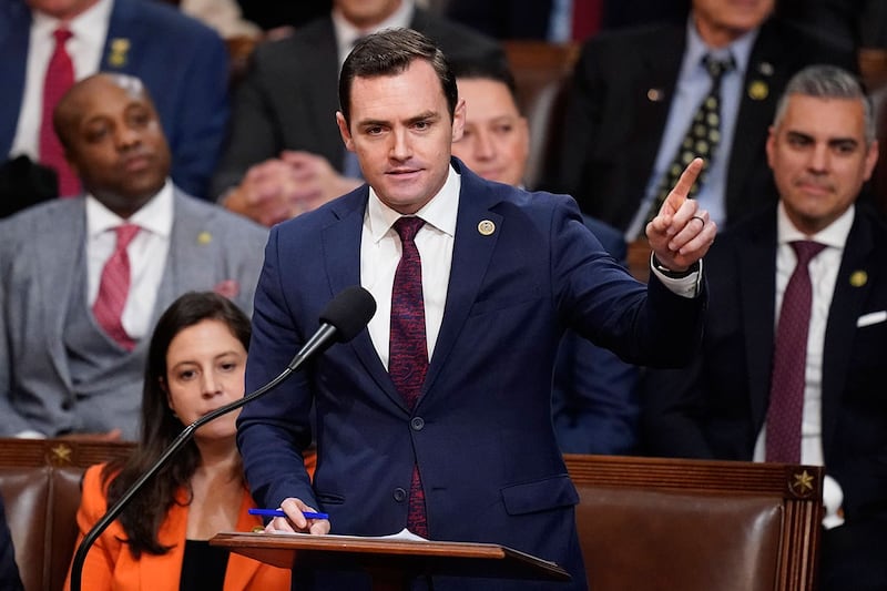 国众议院新设立的中国事务专责委员会主席、共和党籍众议员迈克·加拉格尔(Mike Gallagher)(美联社)